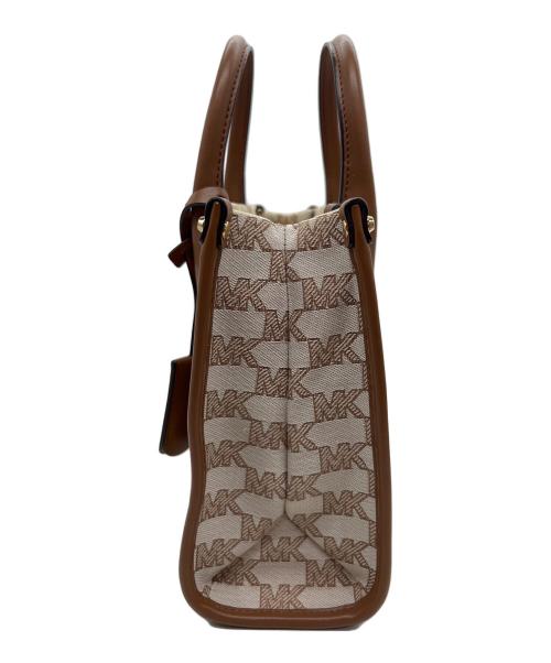 MICHAEL KORS（マイケルコース）MICHAEL KORS (マイケルコース) 2WAYバッグ ベージュ×ブラウンの古着・服飾アイテム