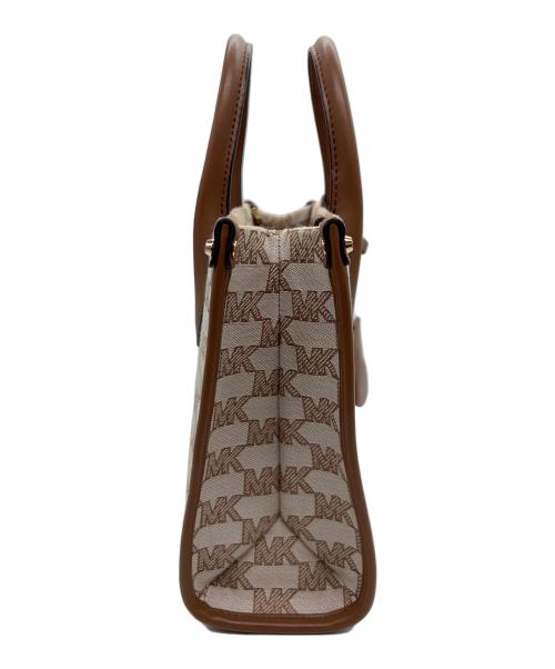 MICHAEL KORS（マイケルコース）MICHAEL KORS (マイケルコース) 2WAYバッグ ベージュ×ブラウンの古着・服飾アイテム