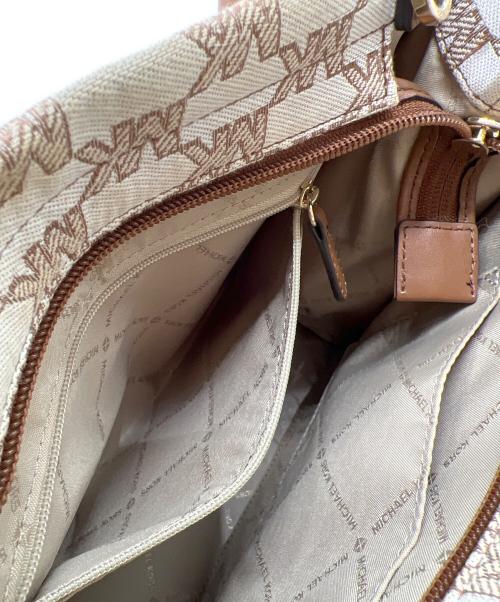 MICHAEL KORS（マイケルコース）MICHAEL KORS (マイケルコース) 2WAYバッグ ベージュ×ブラウンの古着・服飾アイテム