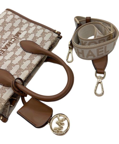 MICHAEL KORS（マイケルコース）MICHAEL KORS (マイケルコース) 2WAYバッグ ベージュ×ブラウンの古着・服飾アイテム