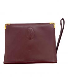 Cartier（カルティエ）の古着「セカンドバッグ/マストライン」｜ワインレッド