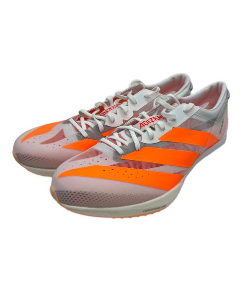 adidas（アディダス）adidas (アディダス) アディゼロ フィネス（短距離） ホワイト×オレンジ サイズ:27cmの古着・服飾アイテム
