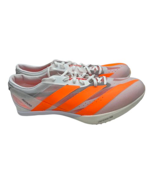 adidas（アディダス）adidas (アディダス) アディゼロ フィネス（短距離） ホワイト×オレンジ サイズ:27cmの古着・服飾アイテム