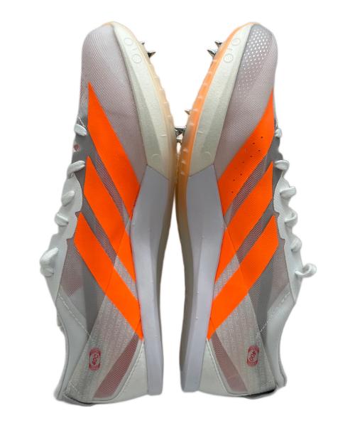 adidas（アディダス）adidas (アディダス) アディゼロ フィネス（短距離） ホワイト×オレンジ サイズ:27cmの古着・服飾アイテム