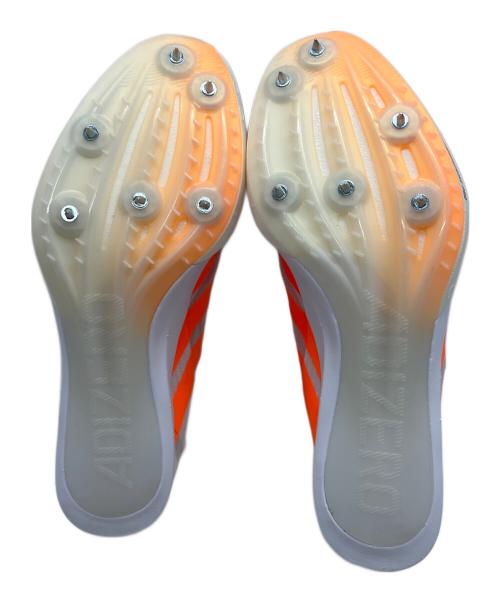 adidas（アディダス）adidas (アディダス) アディゼロ フィネス（短距離） ホワイト×オレンジ サイズ:27cmの古着・服飾アイテム