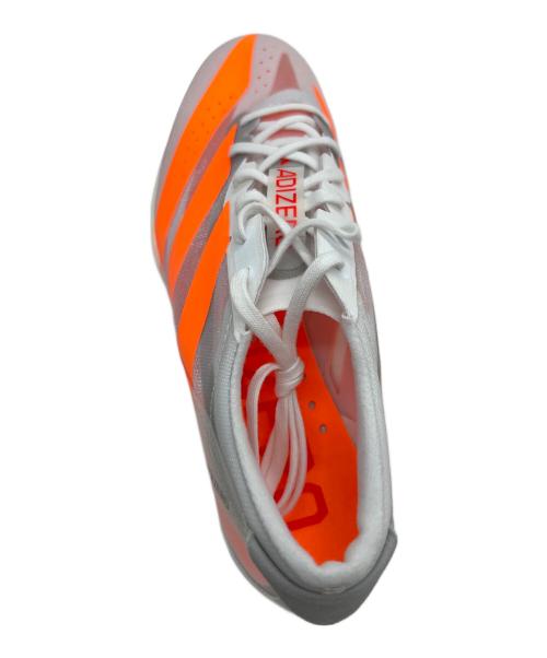 adidas（アディダス）adidas (アディダス) アディゼロ フィネス（短距離） ホワイト×オレンジ サイズ:27cmの古着・服飾アイテム