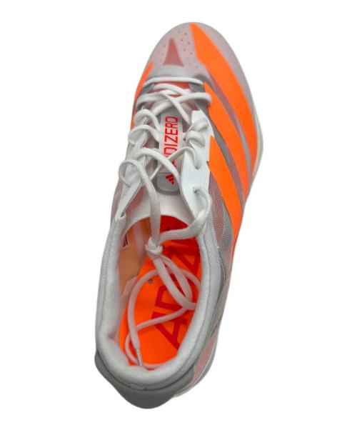 adidas（アディダス）adidas (アディダス) アディゼロ フィネス（短距離） ホワイト×オレンジ サイズ:27cmの古着・服飾アイテム