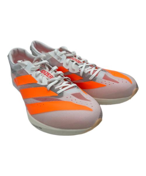 adidas（アディダス）adidas (アディダス) アディゼロ フィネス（短距離） ホワイト×オレンジ サイズ:27cmの古着・服飾アイテム