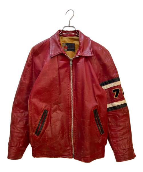 古着（フルギ）古着 (フルギ) レザージャケット レッド サイズ:不明の古着・服飾アイテム