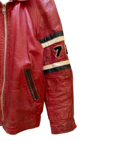 古着（フルギ）古着 (フルギ) レザージャケット レッド サイズ:不明の古着・服飾アイテム