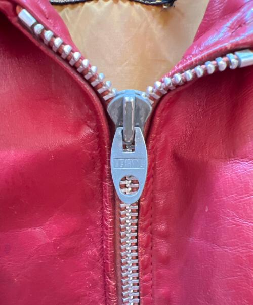 古着（フルギ）古着 (フルギ) レザージャケット レッド サイズ:不明の古着・服飾アイテム