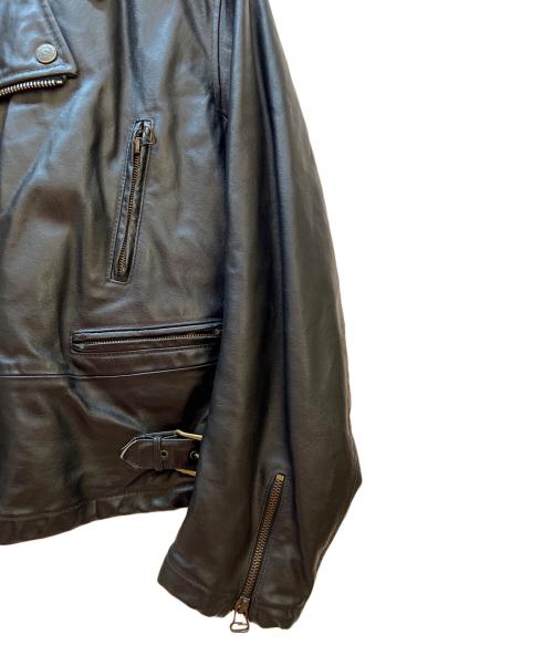 ARMANI JEANS（アルマーニジーンズ）ARMANI JEANS (アルマーニジーンズ) ライダースジャケット ブラック サイズ:34の古着・服飾アイテム