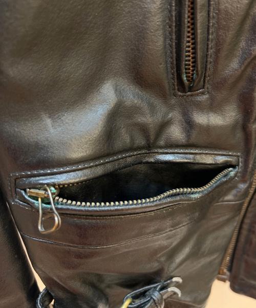 ARMANI JEANS（アルマーニジーンズ）ARMANI JEANS (アルマーニジーンズ) ライダースジャケット ブラック サイズ:34の古着・服飾アイテム