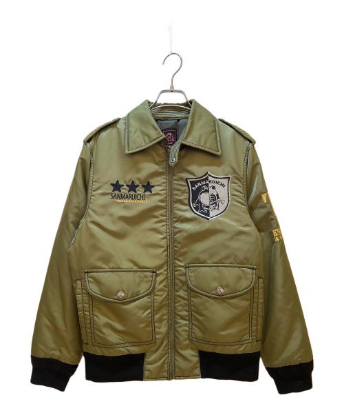 参丸一（サンマルイチ）参丸一 (サンマルイチ) フライトジャケット グリーン サイズ:Mの古着・服飾アイテム