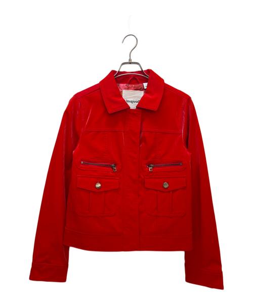 Desigual（デシグアル）Desigual (デシグアル) フェイクレザージャケット レッド サイズ:Mの古着・服飾アイテム