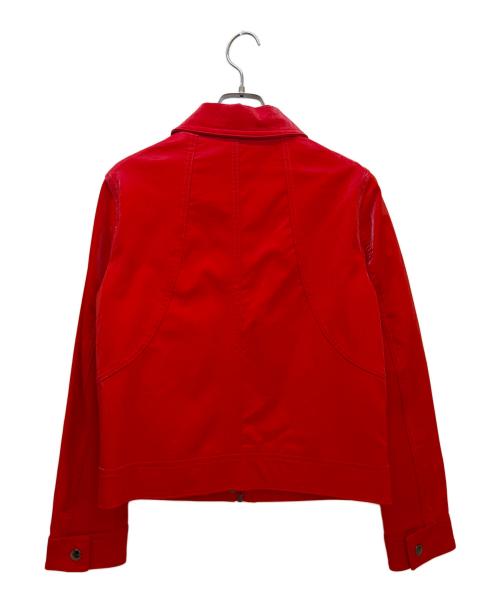 Desigual（デシグアル）Desigual (デシグアル) フェイクレザージャケット レッド サイズ:Mの古着・服飾アイテム
