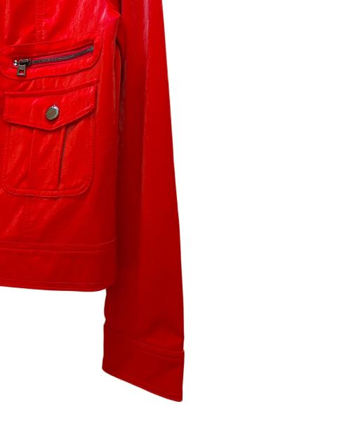 Desigual（デシグアル）Desigual (デシグアル) フェイクレザージャケット レッド サイズ:Mの古着・服飾アイテム