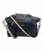 COACHコーチ）の古着「2WAYショルダーバッグ」｜ブラック×ベージュ