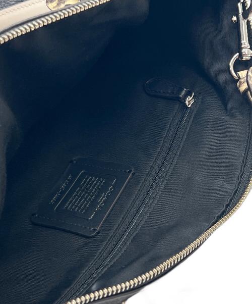 COACH（コーチ）COACH (コーチ) 2WAYショルダーバッグ ブラック×ベージュの古着・服飾アイテム