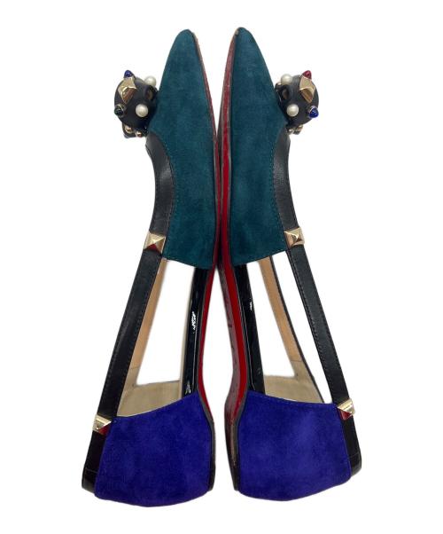 Christian Louboutin（クリスチャン・ルブタン）Christian Louboutin (クリスチャン・ルブタン) サンダル ネイビー サイズ:36の古着・服飾アイテム