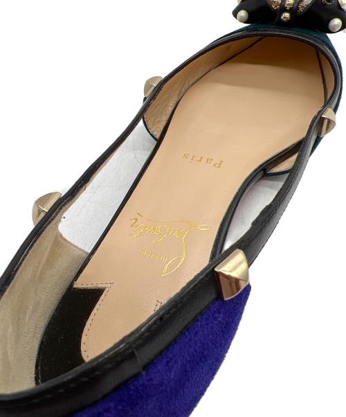 Christian Louboutin（クリスチャン・ルブタン）Christian Louboutin (クリスチャン・ルブタン) サンダル ネイビー サイズ:36の古着・服飾アイテム