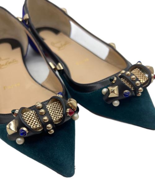 Christian Louboutin（クリスチャン・ルブタン）Christian Louboutin (クリスチャン・ルブタン) サンダル ネイビー サイズ:36の古着・服飾アイテム