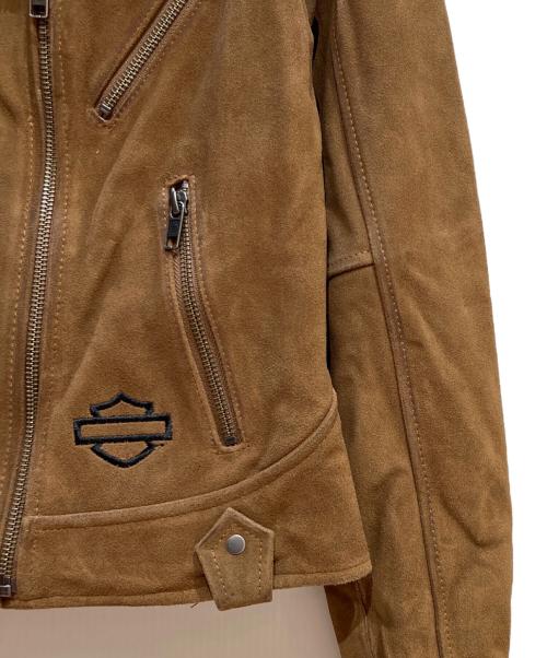HARLEY-DAVIDSON（ハーレーダビッドソン）HARLEY-DAVIDSON (ハーレーダビッドソン) ライダースジャケット ブラウン サイズ:S 未使用品の古着・服飾アイテム
