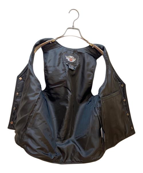 HARLEY-DAVIDSON（ハーレーダビッドソン）HARLEY-DAVIDSON (ハーレーダビッドソン) レザーベスト ブラック サイズ:Sの古着・服飾アイテム