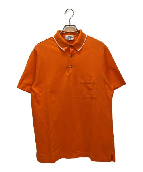 HERMES（エルメス）HERMES (エルメス) ポロシャツ オレンジ サイズ:Mの古着・服飾アイテム