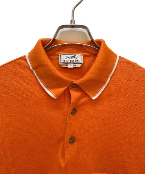 HERMES（エルメス）HERMES (エルメス) ポロシャツ オレンジ サイズ:Mの古着・服飾アイテム