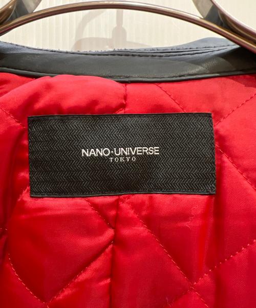 nano・universe（ナノ・ユニバース）nano・universe (ナノ・ユニバース) レザージャケット ブラック サイズ:Mの古着・服飾アイテム
