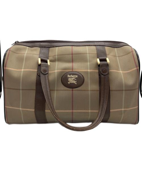 Burberry's（バーバリーズ）Burberry's (バーバリーズ) ノヴァチェックボストンバッグ カーキの古着・服飾アイテム