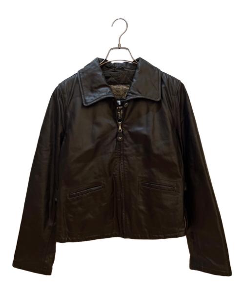 ARMANI JEANS（アルマーニジーンズ）ARMANI JEANS (アルマーニジーンズ) レザージャケット ブラウン サイズ:42の古着・服飾アイテム
