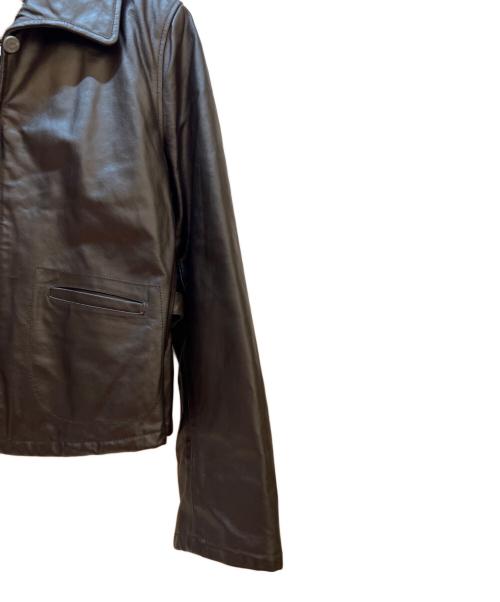 ARMANI JEANS（アルマーニジーンズ）ARMANI JEANS (アルマーニジーンズ) レザージャケット ブラウン サイズ:42の古着・服飾アイテム