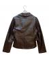 ARMANI JEANS (アルマーニジーンズ) レザージャケット ブラウン サイズ:42：25000円