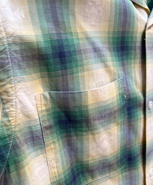RRL（ダブルアールエル）RRL (ダブルアールエル) 半袖シャツ グリーン×イエロー サイズ:Sの古着・服飾アイテム