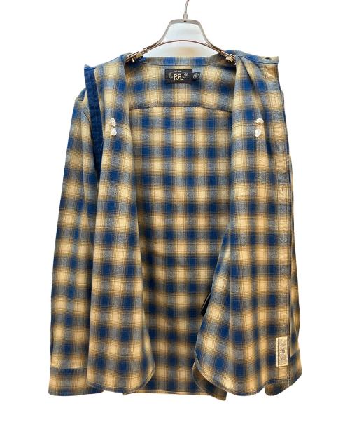 RRL（ダブルアールエル）RRL (ダブルアールエル) 長袖シャツ イエロー×ブルー サイズ:Sの古着・服飾アイテム