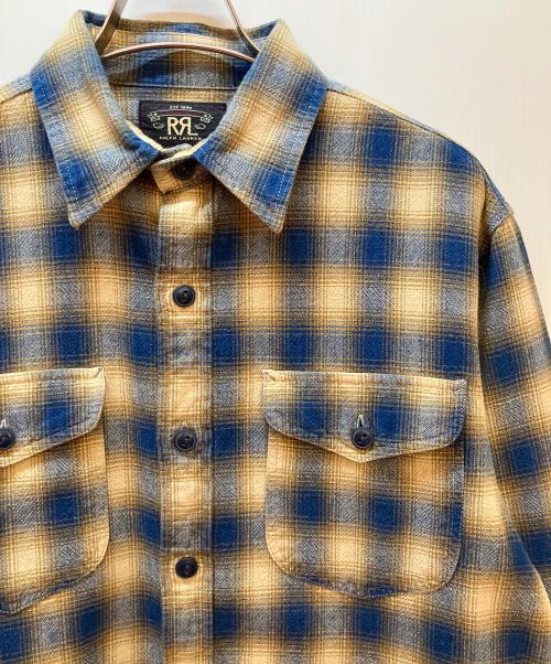 RRL（ダブルアールエル）RRL (ダブルアールエル) 長袖シャツ イエロー×ブルー サイズ:Sの古着・服飾アイテム
