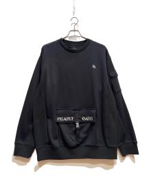 PEARLY GATES（パーリーゲイツ）の古着「ドビーフリース クルーネックプルオーバー」｜ブラック