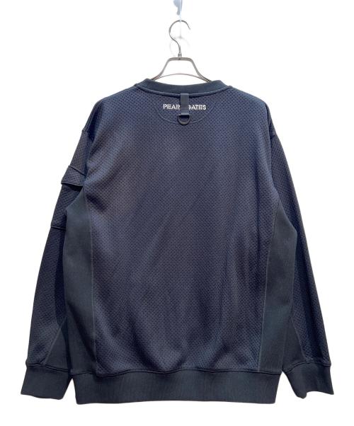 PEARLY GATES（パーリーゲイツ）PEARLY GATES (パーリーゲイツ) ドビーフリース クルーネックプルオーバー ブラック サイズ:Mの古着・服飾アイテム