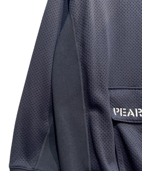 PEARLY GATES（パーリーゲイツ）PEARLY GATES (パーリーゲイツ) ドビーフリース クルーネックプルオーバー ブラック サイズ:Mの古着・服飾アイテム