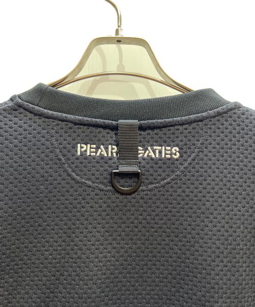 PEARLY GATES（パーリーゲイツ）PEARLY GATES (パーリーゲイツ) ドビーフリース クルーネックプルオーバー ブラック サイズ:Mの古着・服飾アイテム