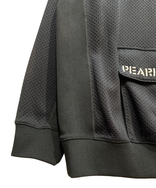 PEARLY GATES（パーリーゲイツ）PEARLY GATES (パーリーゲイツ) ドビーフリース クルーネックプルオーバー ブラック サイズ:Mの古着・服飾アイテム