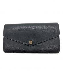 LOUIS VUITTON（ルイ ヴィトン）の古着「長財布/モノグラム･アンプラント ポルトフォイユ サラ」｜ブラック