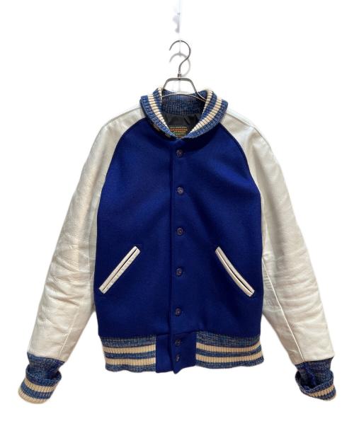skookum（スクーカム）skookum (スクーカム) スタジャン ホワイト×ブルー サイズ:38の古着・服飾アイテム
