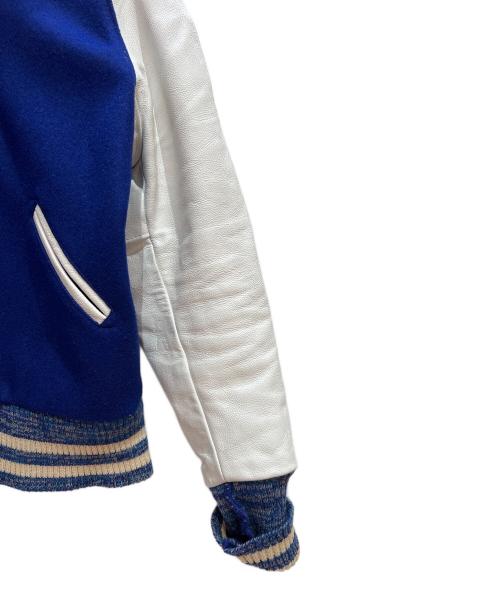 skookum（スクーカム）skookum (スクーカム) スタジャン ホワイト×ブルー サイズ:38の古着・服飾アイテム