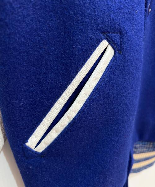 skookum（スクーカム）skookum (スクーカム) スタジャン ホワイト×ブルー サイズ:38の古着・服飾アイテム