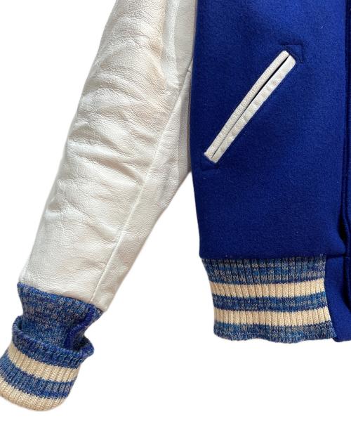 skookum（スクーカム）skookum (スクーカム) スタジャン ホワイト×ブルー サイズ:38の古着・服飾アイテム