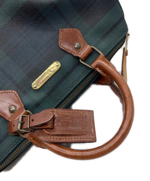 POLO RALPH LAUREN（ポロ・ラルフローレン）POLO RALPH LAUREN (ポロ・ラルフローレン) ミニボストンバッグ グリーン×ブラウンの古着・服飾アイテム