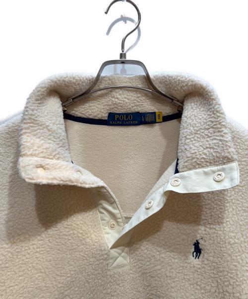 POLO RALPH LAUREN（ポロ・ラルフローレン）POLO RALPH LAUREN (ポロ・ラルフローレン) フリースジャケット アイボリー サイズ:Lの古着・服飾アイテム